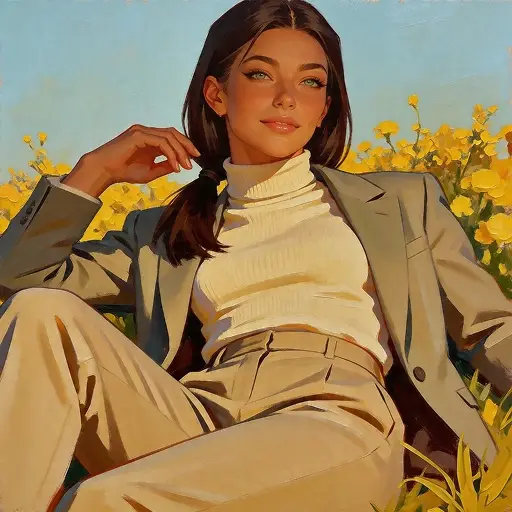 A Wollo character in a yellow knit